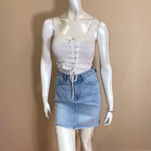Garage White Crop Top